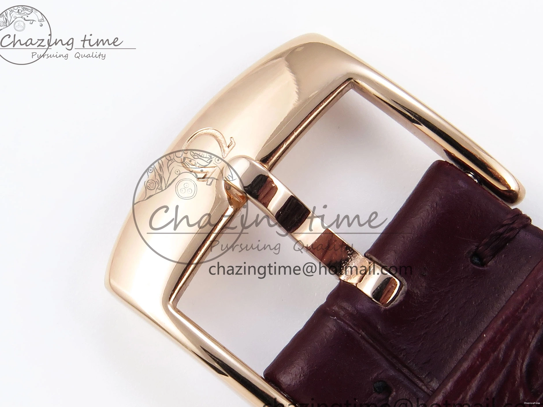 0223 Minimalist De Ville Power Reserve RG MKF 1:1 Best Edition RG Textured Dial on Brown Leather Strap A 7749